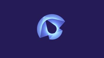 Abstract animation with rotating triangles on a violet background computer renderer video