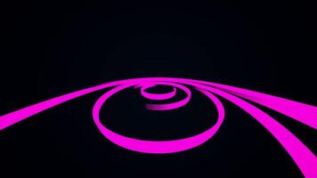 Chaotic abstract color lines isolated on black background. Loop animation. Pink lines video