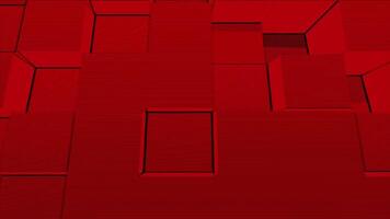 abstrait cubes Contexte Aléatoire mouvement, bouclable animation. rouge cubes video