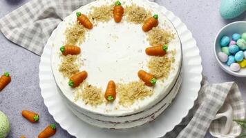 Homemade carrot cake video