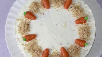 Homemade carrot cake video