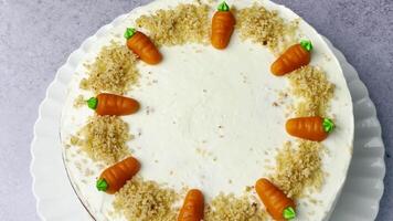 Homemade carrot cake video