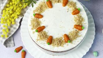 Homemade carrot cake video