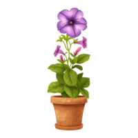 ai gegenereerd illustratie van petunia bloem geïsoleerd Aan transparant achtergrond png