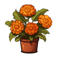 ai generado maravilla flores ilustración en transparente antecedentes png