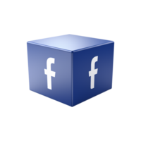 ai generiert Facebook 3d Symbol isoliert auf transparent Hintergrund png