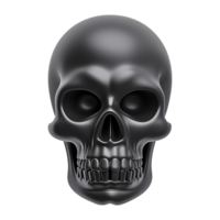 AI generated 3d rendering of realistic black human skulls isolated on transparent background png