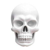 AI generated 3d rendering of realistic white human skulls isolated on transparent background png