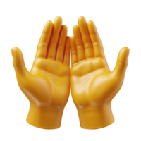 AI generated 3d rendering of palms together hands emoji isolated on transparent background png