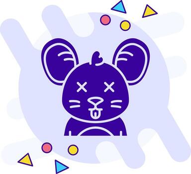 Dead freestyle solid Icon vector
