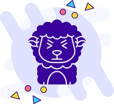 Angry freestyle solid Icon vector