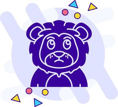 Sad freestyle solid Icon vector
