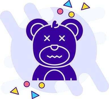 Dead freestyle solid Icon vector
