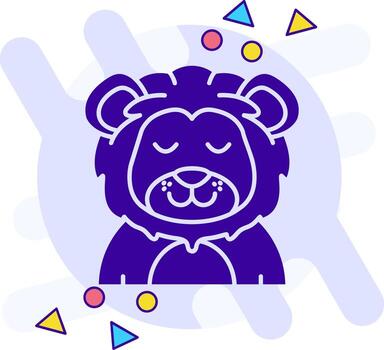 Relieved freestyle solid Icon vector