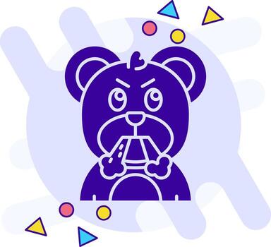 Angry freestyle solid Icon vector