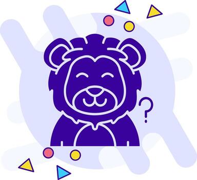 Thinking freestyle solid Icon vector