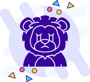 Cry freestyle solid Icon vector