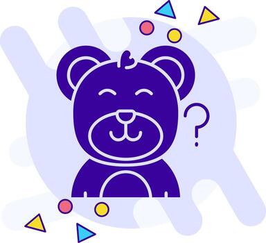 Thinking freestyle solid Icon vector