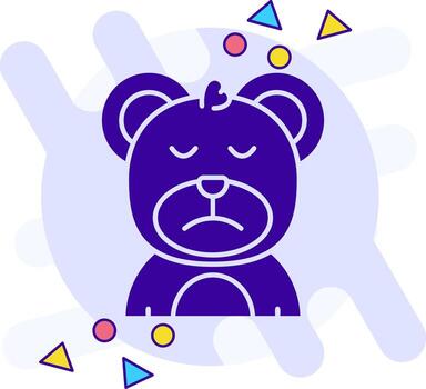 Sad freestyle solid Icon vector