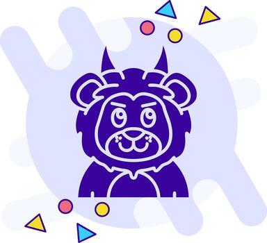 Demon freestyle solid Icon vector
