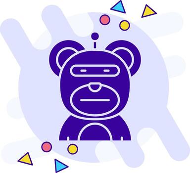 Robot freestyle solid Icon vector