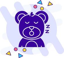 Sleep freestyle solid Icon vector