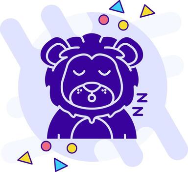 Sleep freestyle solid Icon vector