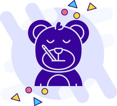 Sick freestyle solid Icon vector