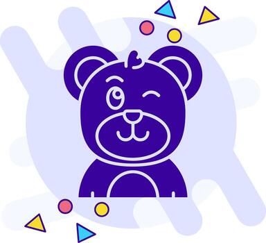 Wink freestyle solid Icon vector