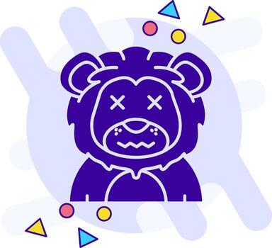 Dead freestyle solid Icon vector