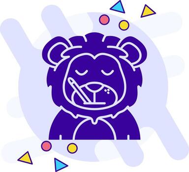 Sick freestyle solid Icon vector