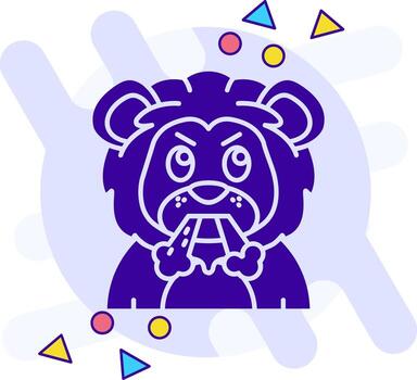 Angry freestyle solid Icon vector