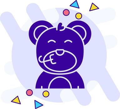 Congratulation freestyle solid Icon vector