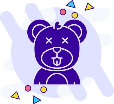 Dead freestyle solid Icon vector