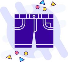 pantalones cortos estilo libre sólido icono vector