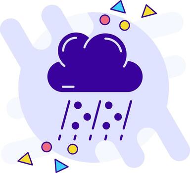 Hail freestyle solid Icon vector