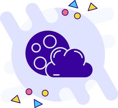 Night freestyle solid Icon vector