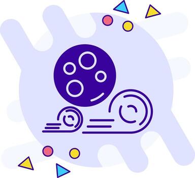 Wind freestyle solid Icon vector