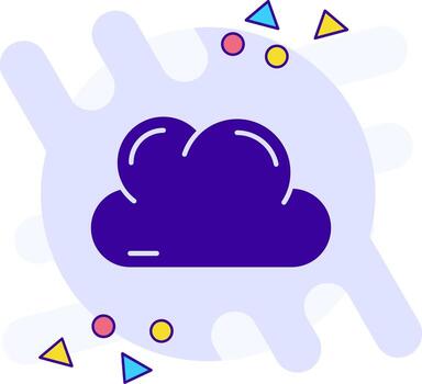 Cloud freestyle solid Icon vector