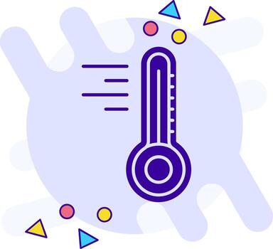 Thermometer freestyle solid Icon vector
