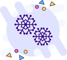 Snowflakes freestyle solid Icon vector