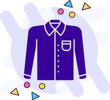 Formal shirt freestyle solid Icon vector