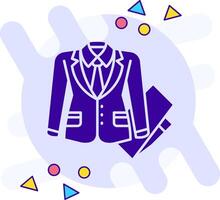 Business suit freestyle solid Icon vector