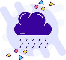 lluvioso estilo libre sólido icono vector
