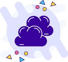 Overcast freestyle solid Icon vector