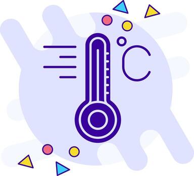 Temperature freestyle solid Icon vector