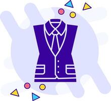 Waistcoat freestyle solid Icon vector