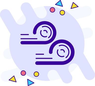 Wind freestyle solid Icon vector