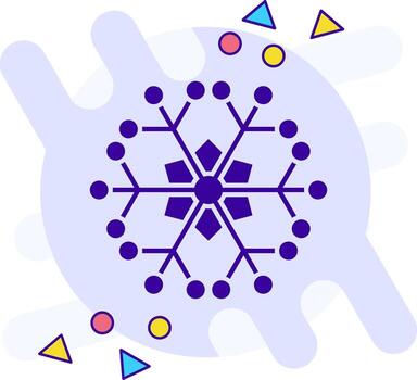 copo de nieve estilo libre sólido icono vector