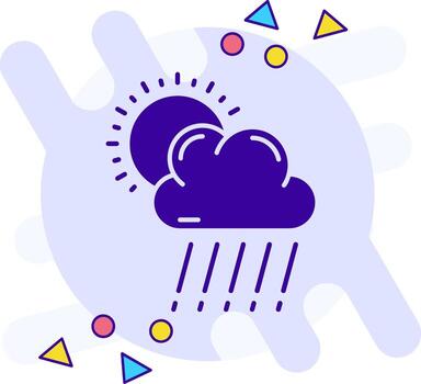 rain freestyle solid Icon vector